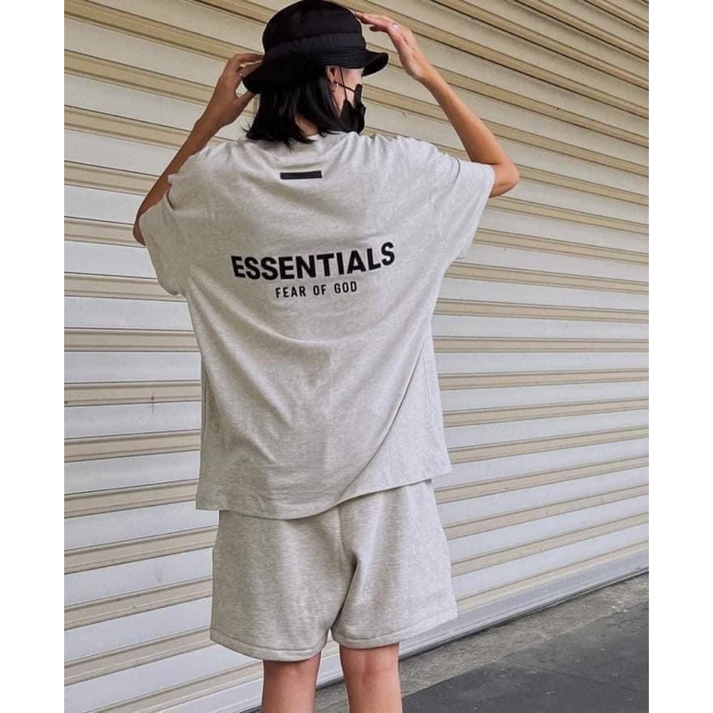 ÁO PHÔNG ESSENTIALS FOG LIGHT OATMEAL SS22 AUTHENTIC 100%