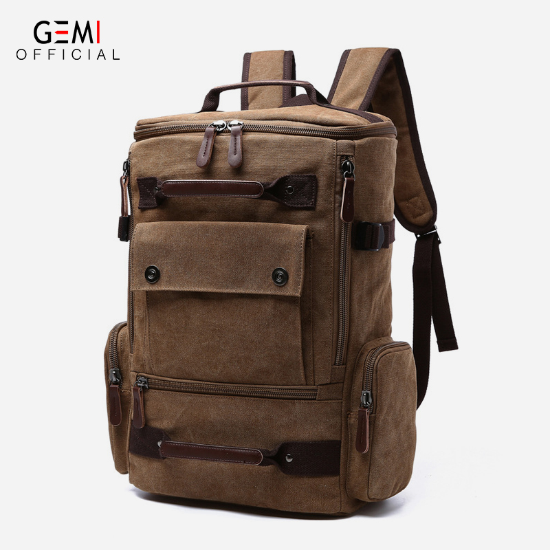 Balo Nam Nữ GEMI -balo vải bố đa năng leo núi du lịch- B8049
