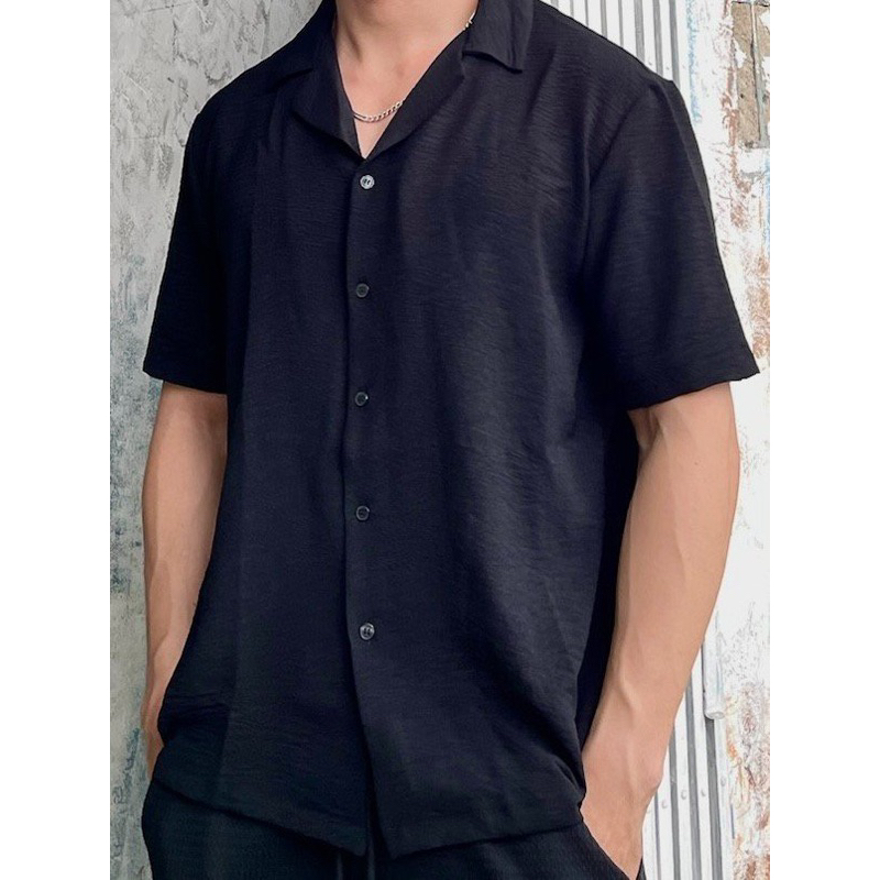 Áo sơ mi ngắn tay cuban Robus chất đủi nhăn Curban shirt
