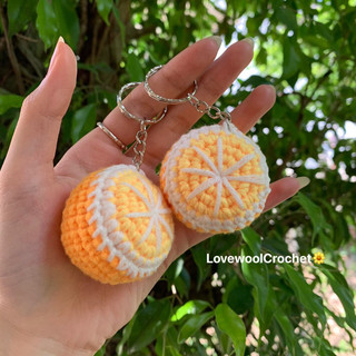 🧶Móc khoá quả cam bằng len Handmade🍊🍊