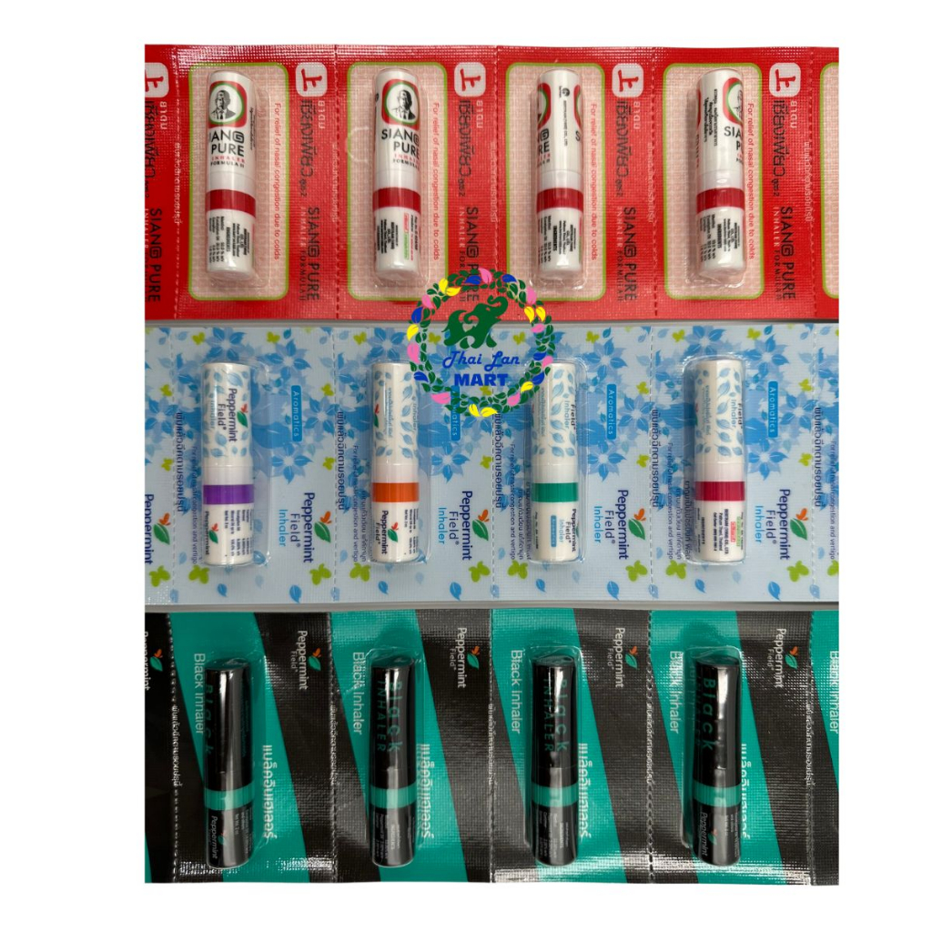 6 ống hít thông mũi siang pure peppermint inhaler hàng nội địa chính hãng thái lan