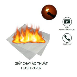 Bộ phụ kiện đũa phép harry porter giấy cháy ảo thuật flash paper cháy không để lại tro