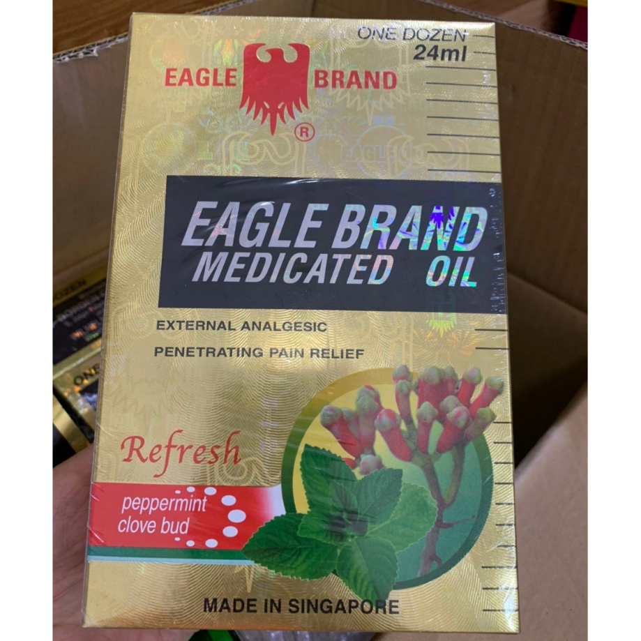 Dầu gió con ó Eagle Brand 2 nắp thị trường MỸ - Made in Singapore
