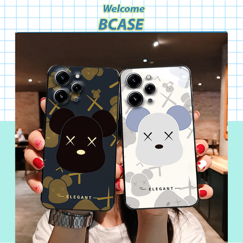 Ốp lưng Xiaomi Redmi 12 in hình gấu bear, kaws/ Ốp redmi 12