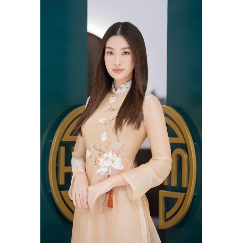 Áo Dài Truyền Thống Tơ Thuê Mân Côi - Ảnh Thật