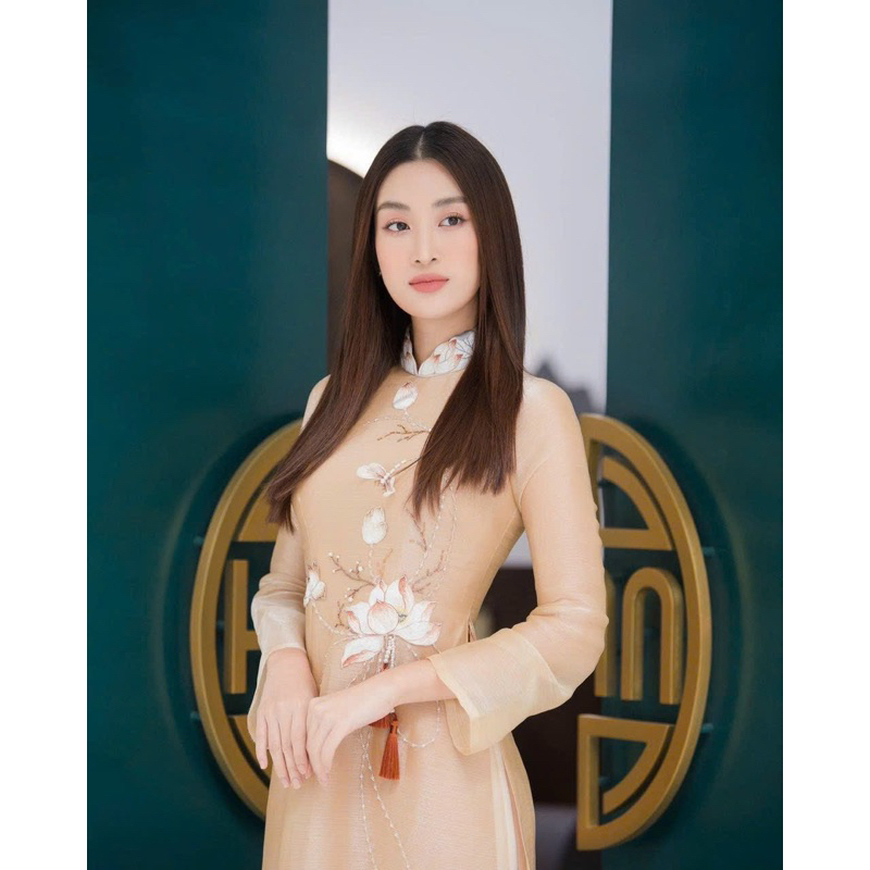 Áo Dài Truyền Thống Tơ Thuê Mân Côi - Ảnh Thật