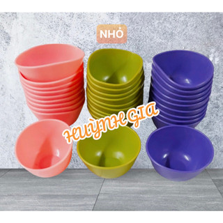 Bộ chén , cọ quét , cây trộn nạ màu sắc ngẫu nhiên