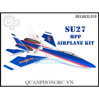 Kit máy bay su 27 mpp dẻo bao đập full sơn uv sải 72cm