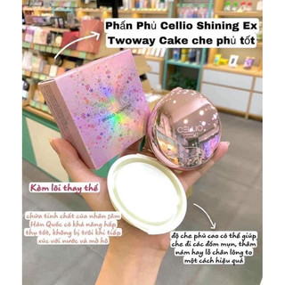 Phấn nén Cellio Hàn Quốc tặng 1 lõi phấn