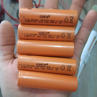 Cell pin 18650 highstar cam - dung lượng 2400mah xả 20a tháo khối hàng new 90%