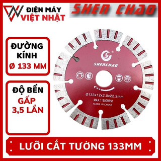 Lưỡi cắt tường bê tông Shenchao 133mm dành cho các loại máy cắt rãnh tường 1 lưỡi, 2 lưỡi, 5 lưỡi