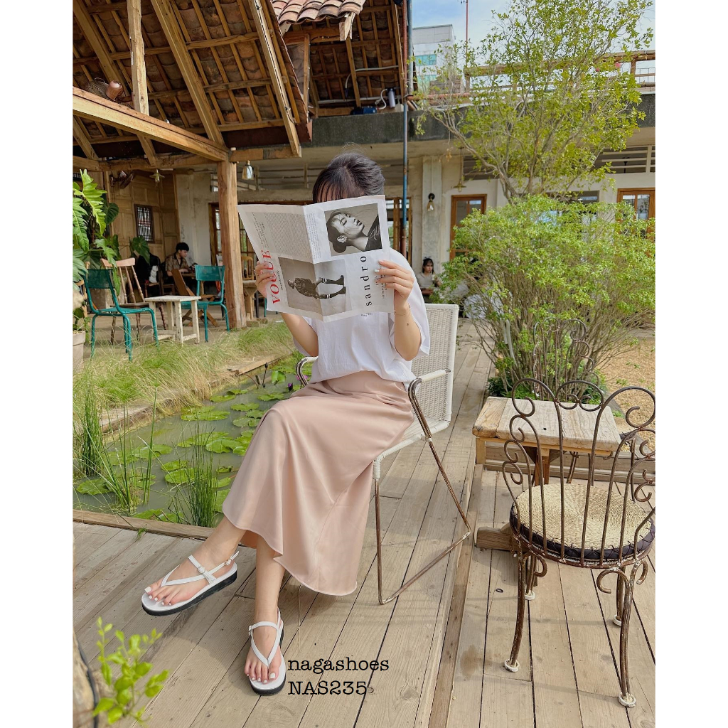 SANDAL NAGASHOES QUAI KẸP & DÂY NGANG KHÓA NHỎ 3P NAS235
