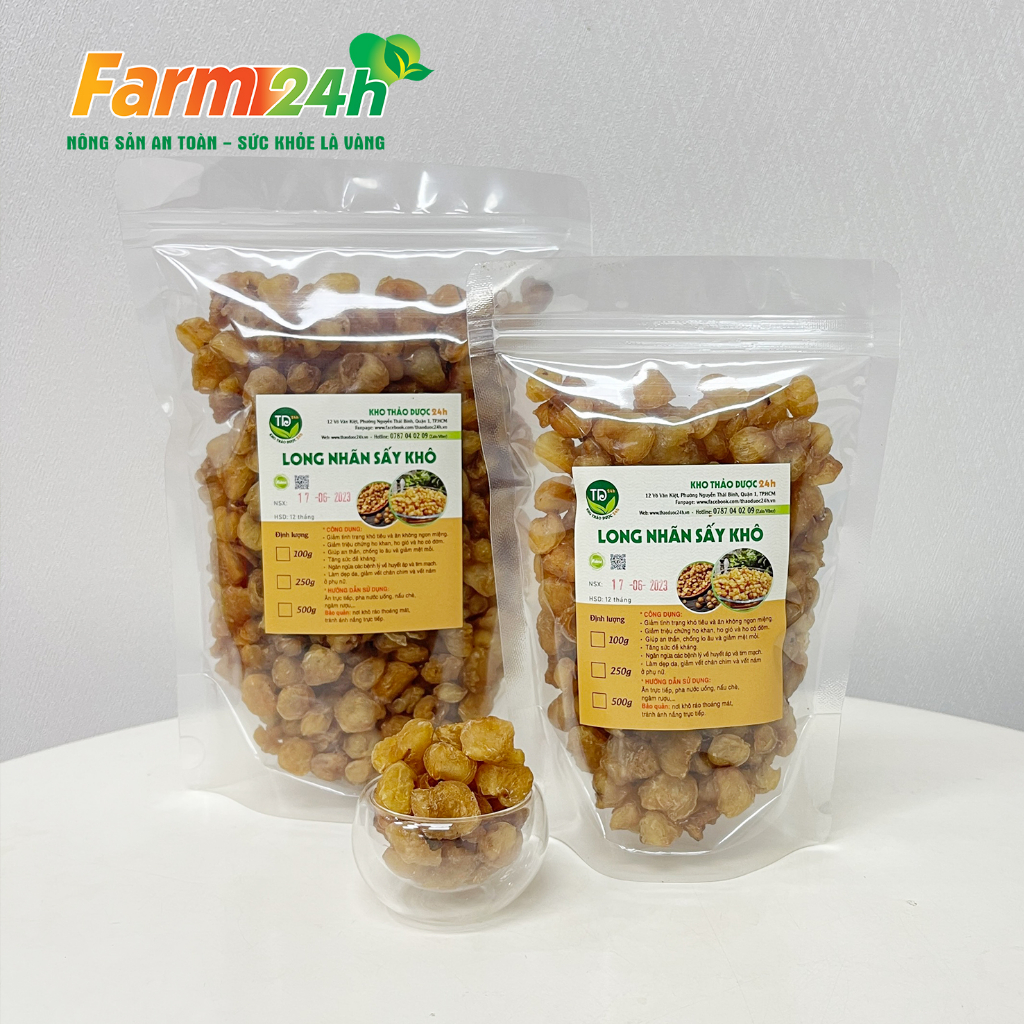 Long nhãn Hưng Yên sấy khô, nguyên liệu nấu chè, hầm canh, pha trà, làm rau câu, chưng yến | Farm24h