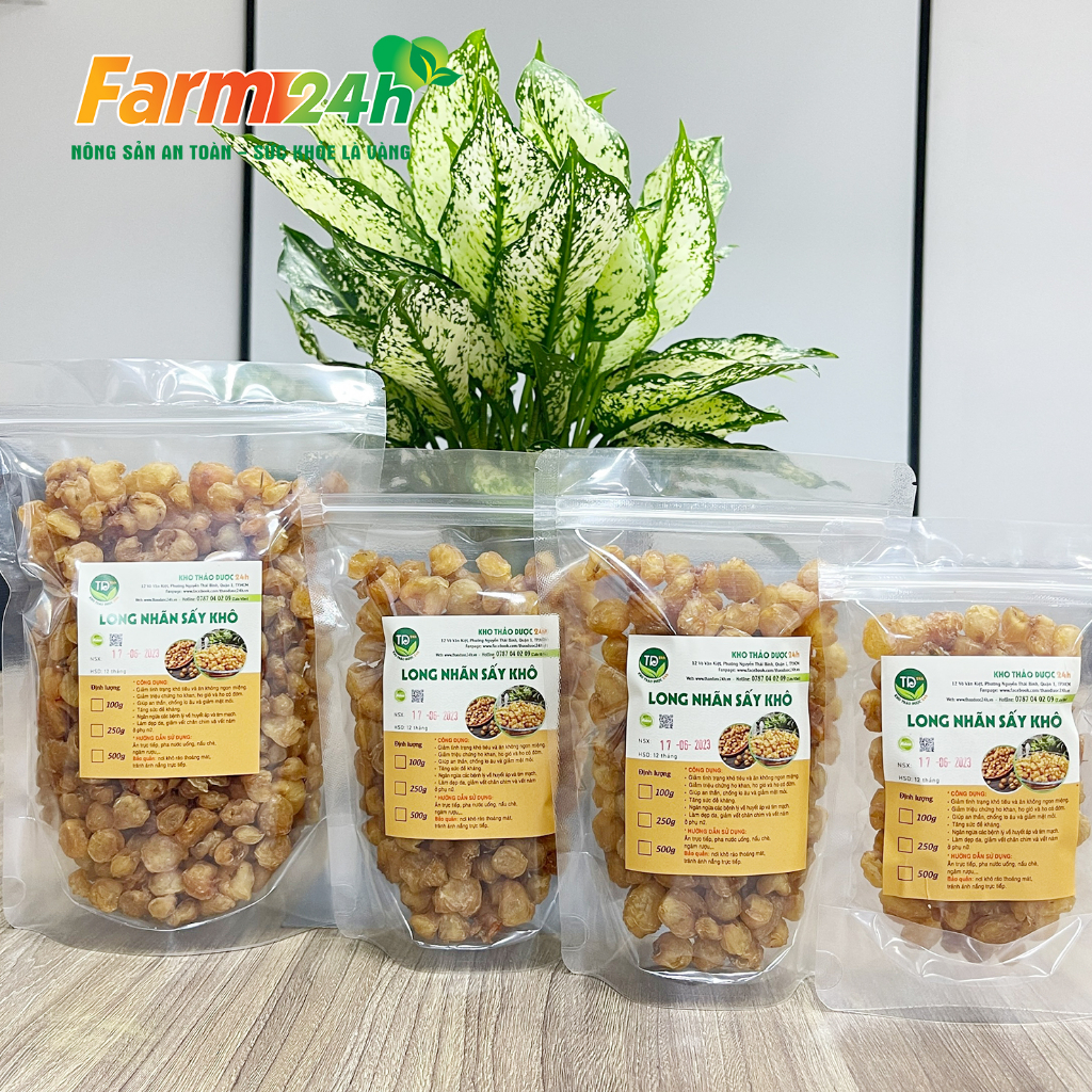 Long nhãn Hưng Yên sấy khô, nguyên liệu nấu chè, hầm canh, pha trà, làm rau câu, chưng yến | Farm24h