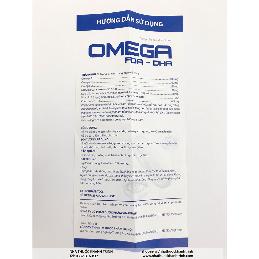 Dầu cá  OMEGA 369 FPA - DHA CoenzymQ10 - bổ mắt, giảm cholesterol máu