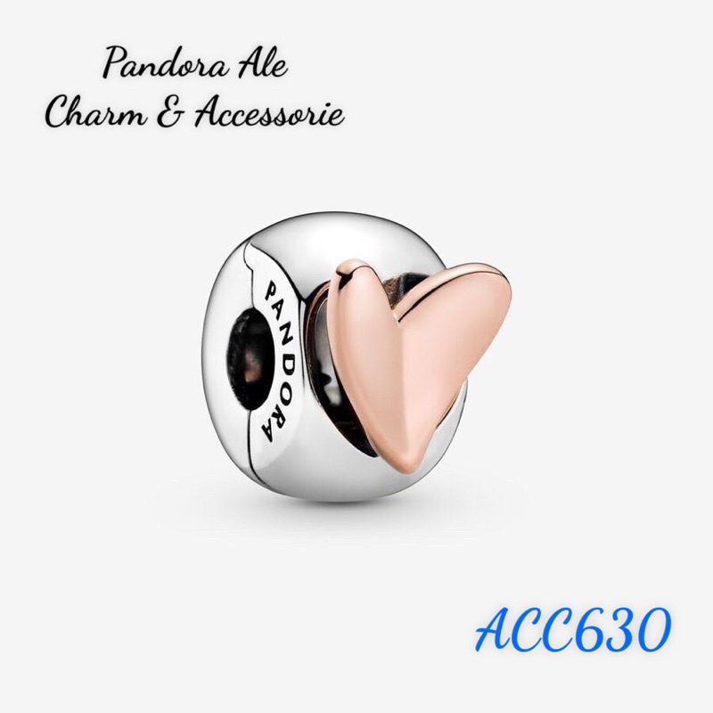 PAN ALE CHARM KHOÁ CHẶN TIM VÀNG HỒNG PHỐI TRẮNG BẠC S925