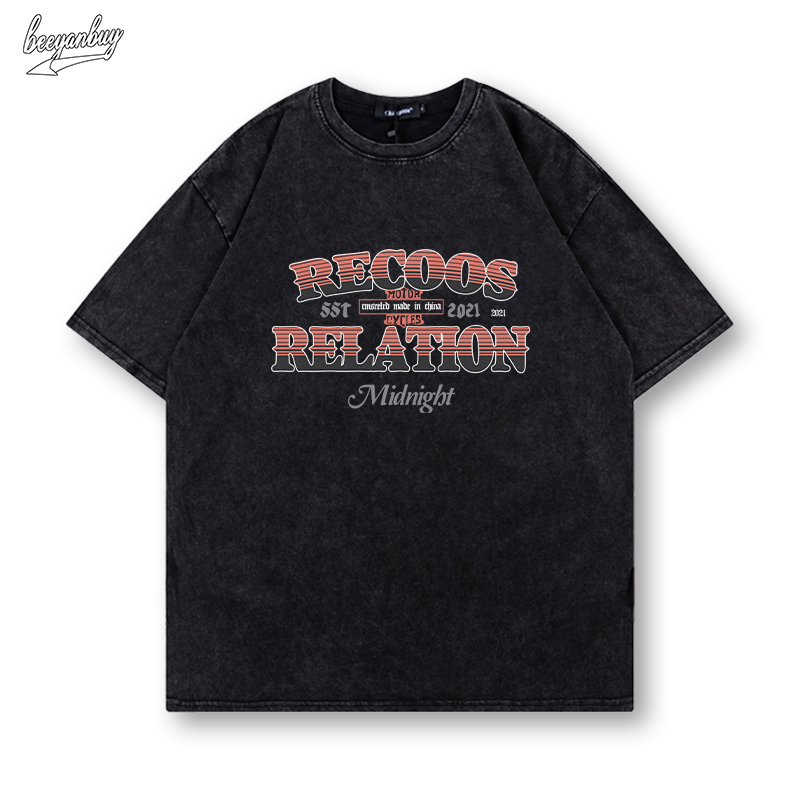 Áo thun nam BEEYANBUY áo phông form rộng basic tay lỡ T-shirt unisex 100% cotton-Y0279