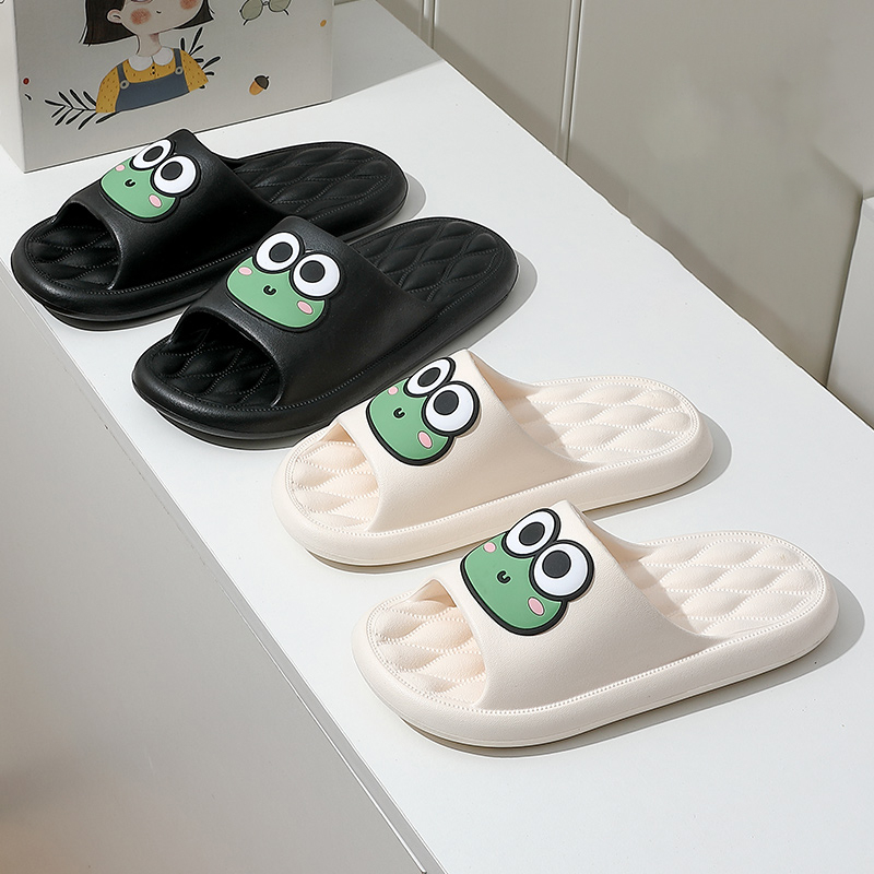 Dép nữ đi tron nhà quai ngang , Dép đi trong nhà, mang trong văn phòng,hoạ tiết ếch xanh