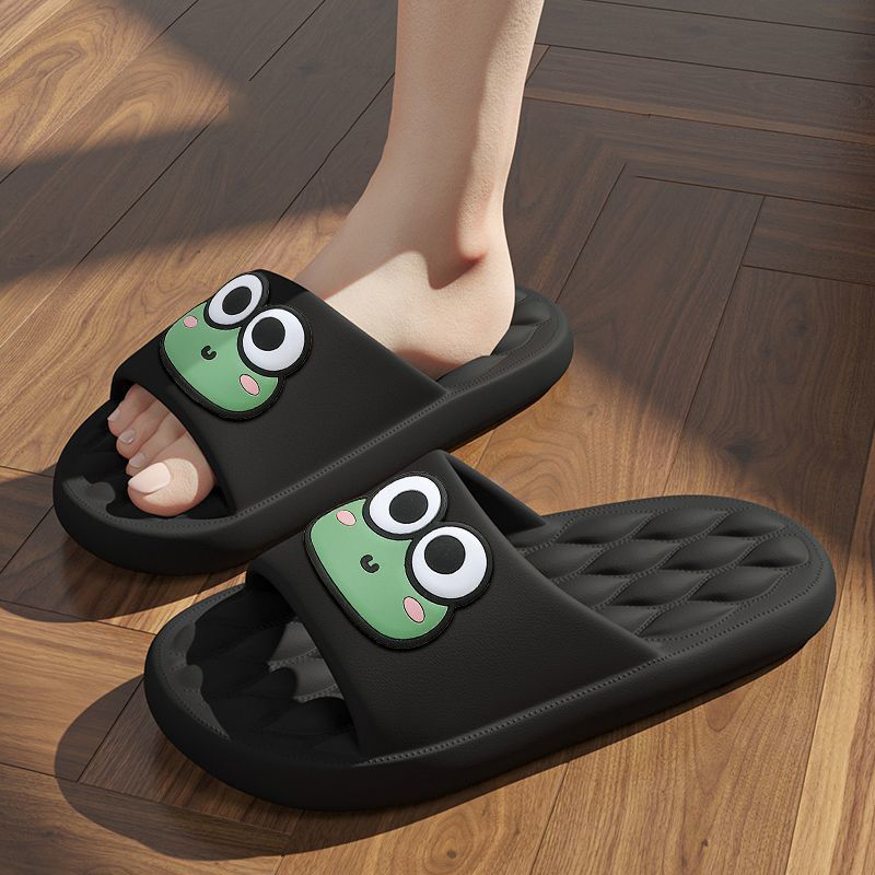 Dép nữ đi tron nhà quai ngang , Dép đi trong nhà, mang trong văn phòng,hoạ tiết ếch xanh