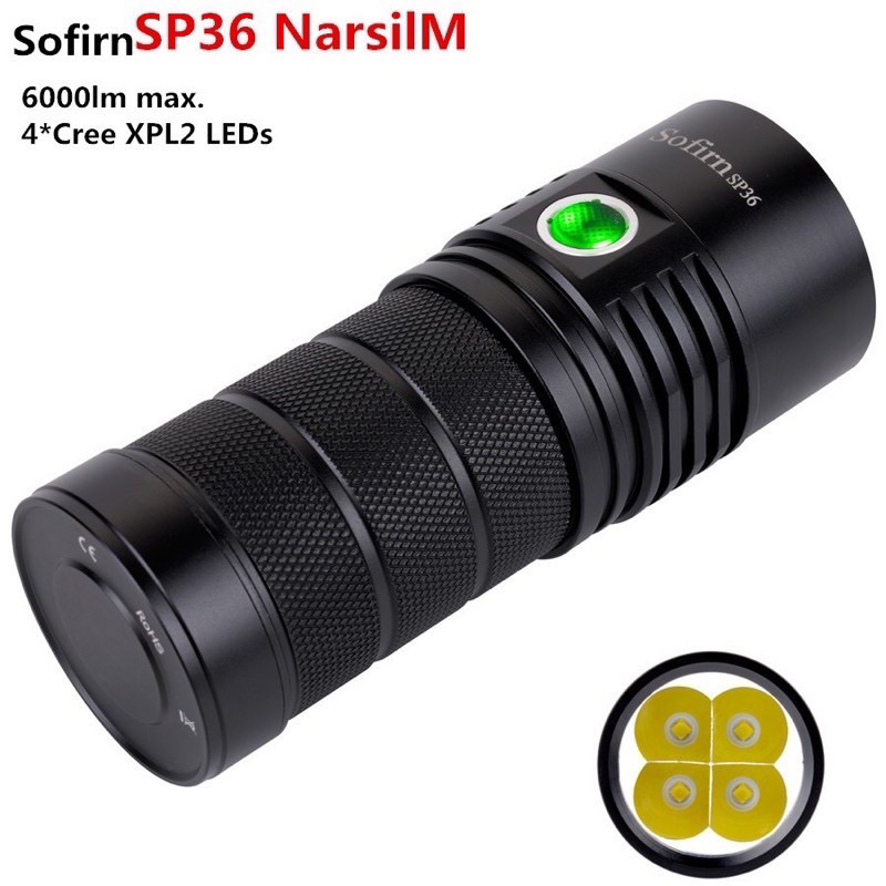 Đèn pin siêu sáng Sofirn SP36/ SP36S đèn chiếu toả công suất cao 3*18650