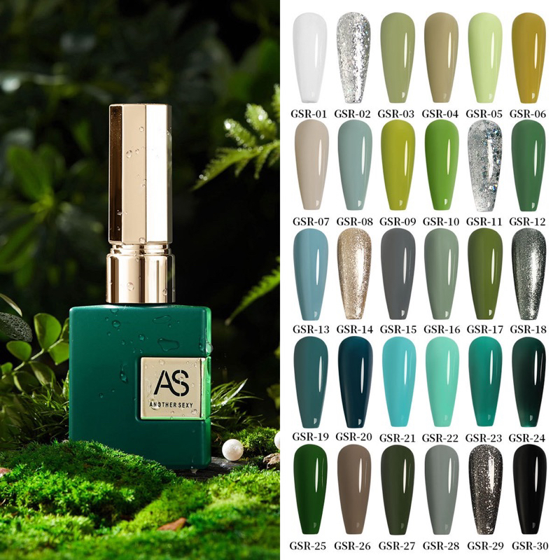 Sơn gel AS chai vuông cao cấp mã GSR từ mã 1 đến 16