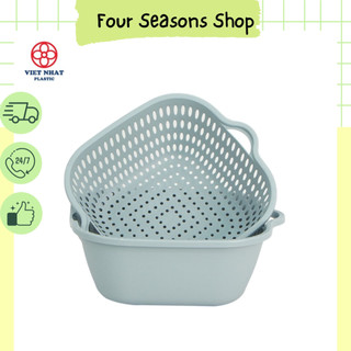 Bộ thau rổ 6 món nhựa cao cấp việt nhật