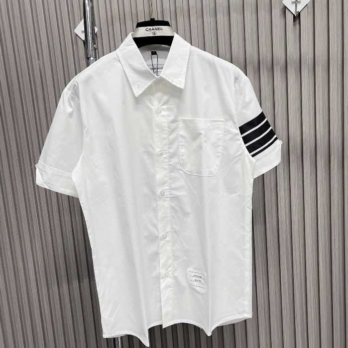 Áo Sơ Mi Nam Thome Phối Ba Vạch Tay Hot 2023_Áo Sơ Mi Cọc Tay Nam Chất Vải Thô Quảng Trâu | BigBuy360 - bigbuy360.vn