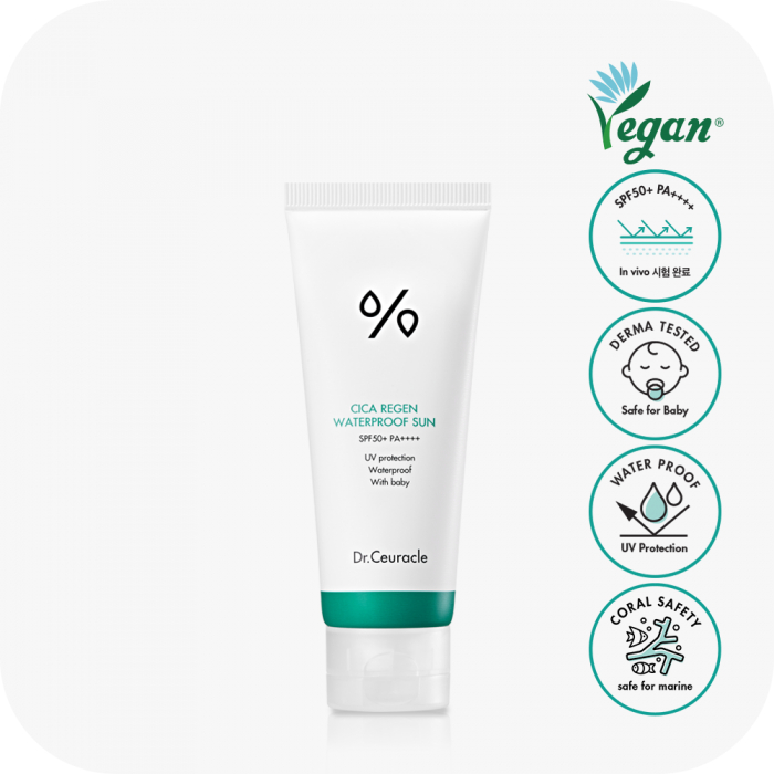 Kem chống nắng chống nước Dr.Ceuracle Cica Regen Waterproof Sun 100ml
