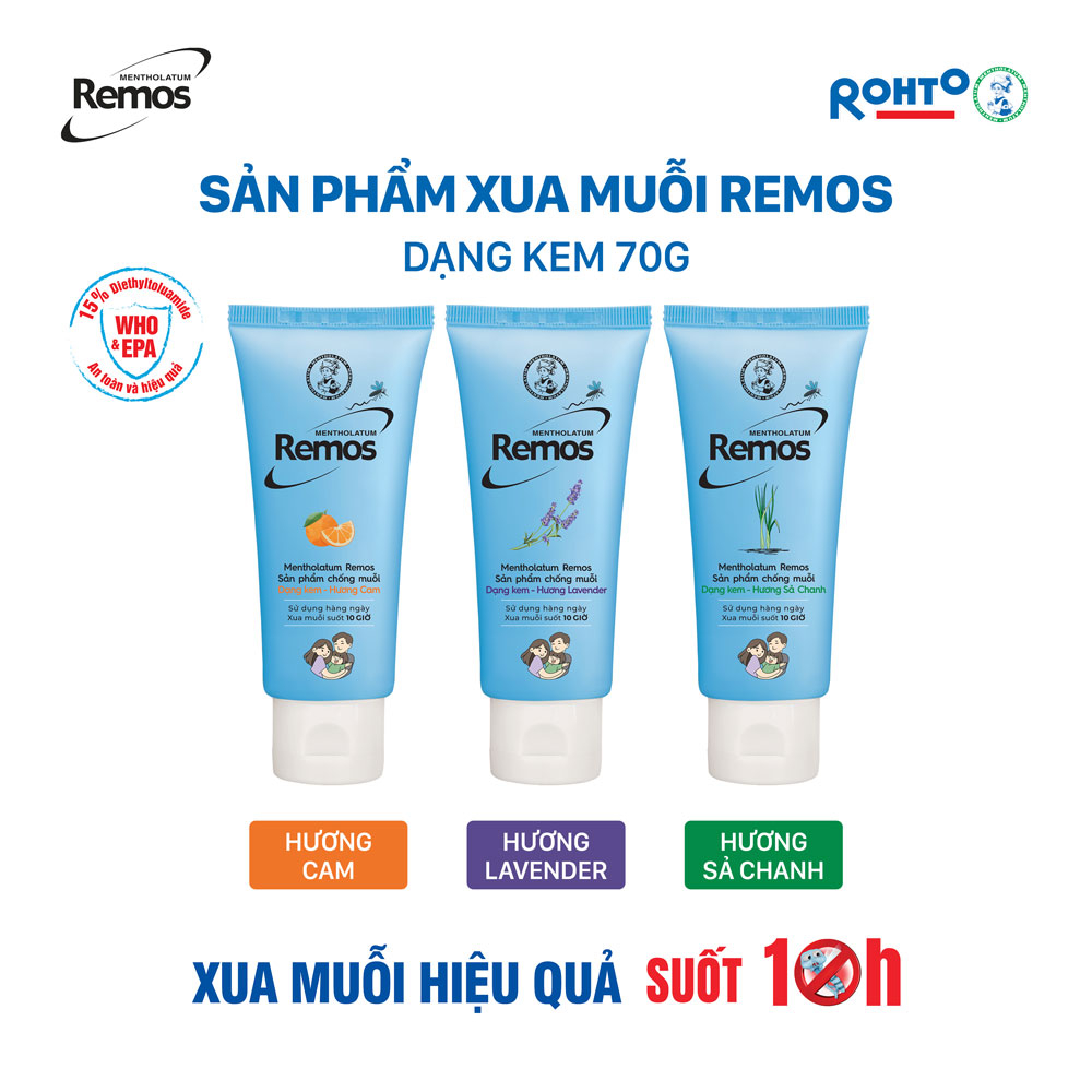 Kem chống muỗi Rohto Metholatum Remos Hương Cam 70g