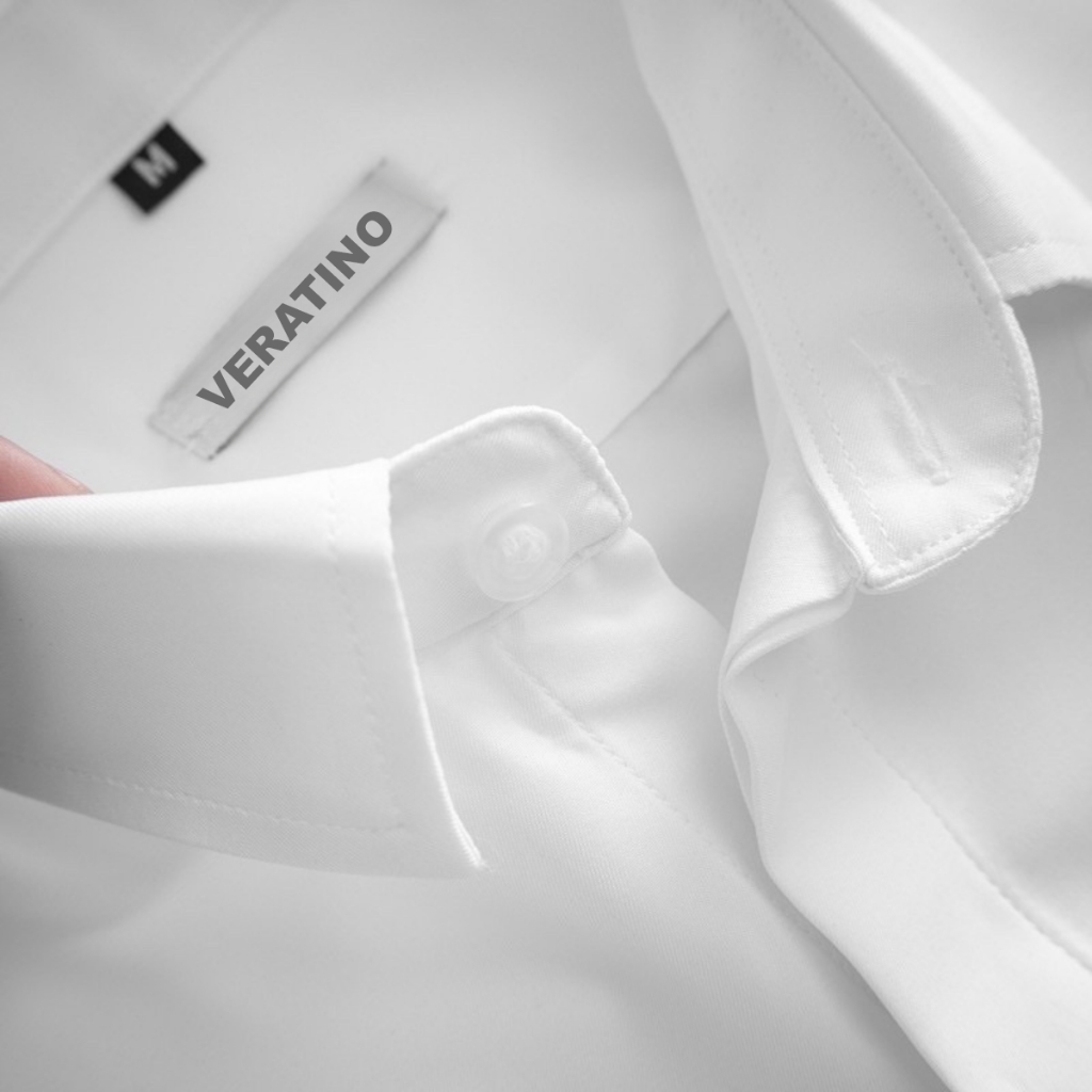 Sơ mi cotton giấu cúc công sở gấp hộp chất đẹp thương hiệu Veratino