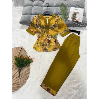 Bộ trung niên lụa mango măc nhà cho mẹ