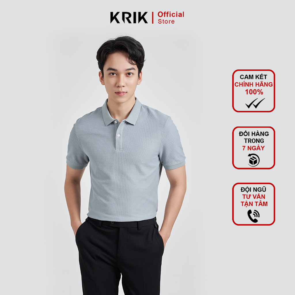 Áo Polo Nam KRIK Form Slimfit Vừa Vặn, Chất Vải Cotton Thoáng Mát, Co Dãn 4 Chiều PL0198