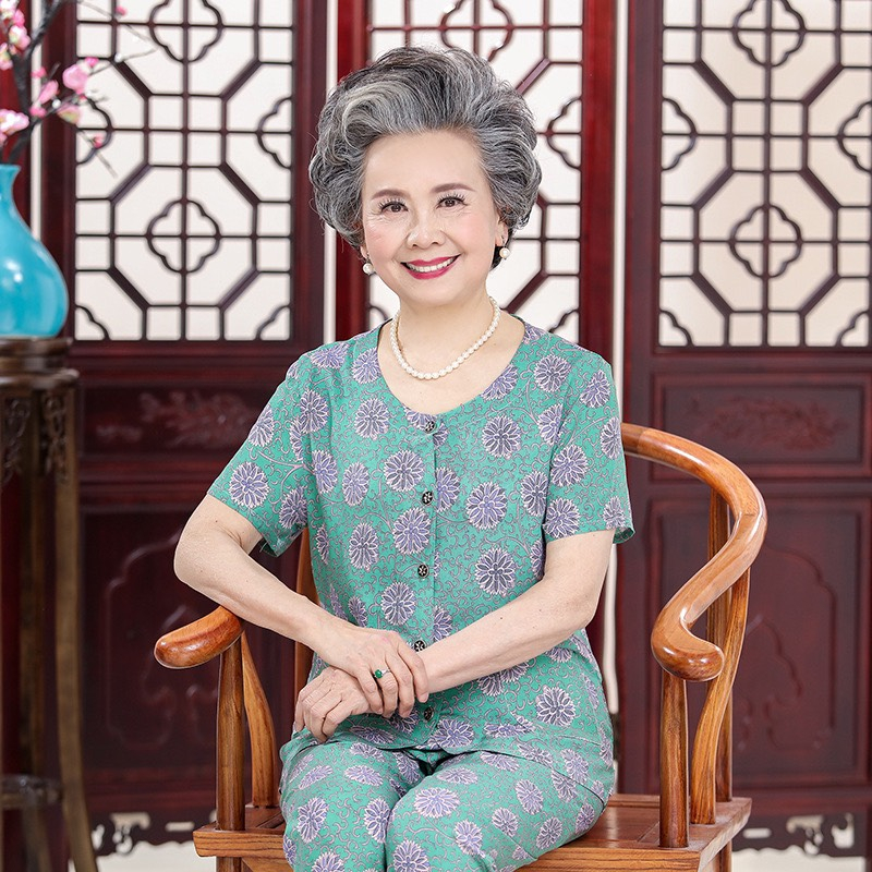 Bộ đồ lanh mặc nhà cho bà 70 tuổi / Set đồ cho bà cao tuổi