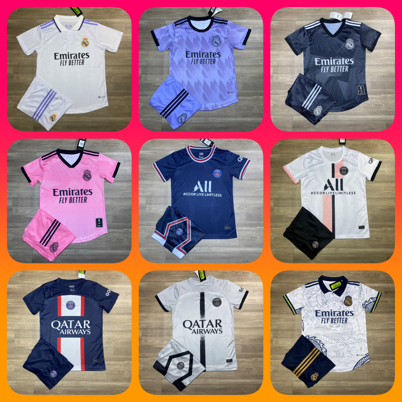 Áo Bóng Đá Các CLB 2023 - Hàng Thun Thái - Logo Thêu