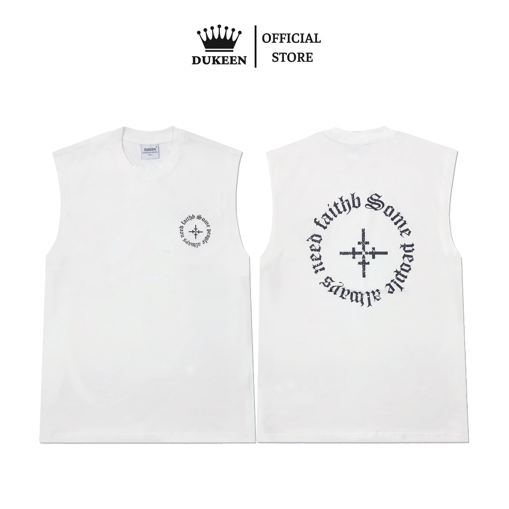 Áo Ba Lỗ Tanktop Local Brand DUKEEN Cotton In Lưới Form Rộng Nam Nữ Unisex