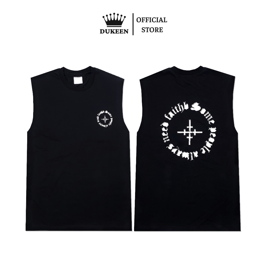 Áo Ba Lỗ Tanktop Local Brand DUKEEN Cotton In Lưới Form Rộng Nam Nữ Unisex