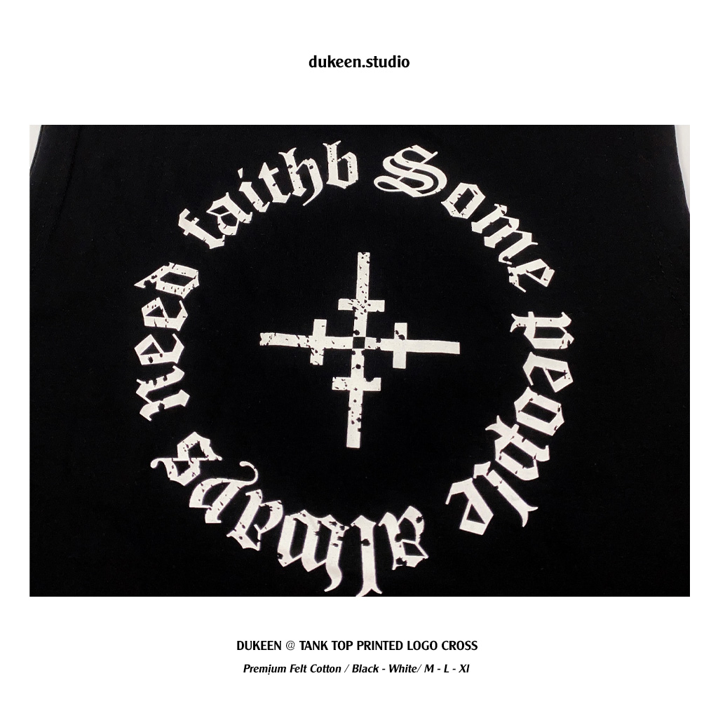 Áo Ba Lỗ Tanktop Local Brand DUKEEN Cotton In Lưới Form Rộng Nam Nữ Unisex