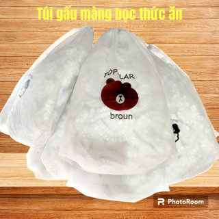 COMBO màng bọc thực phẩm PE túi gấu có chun bọc đồ ăn co giãn -quannaocungcan126