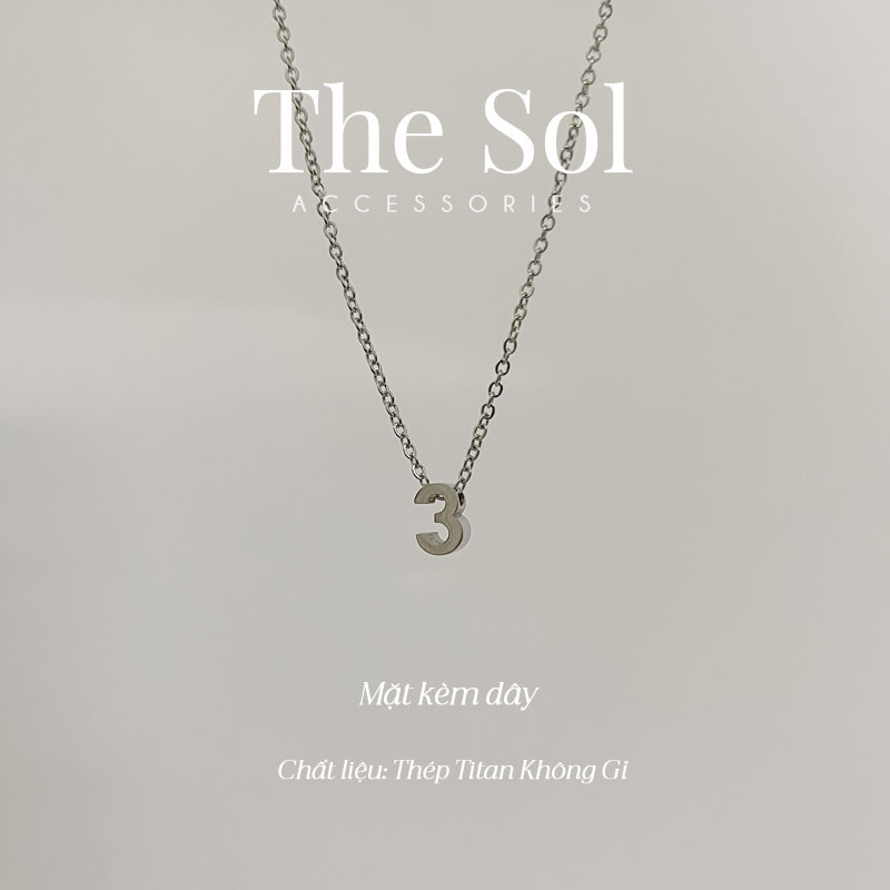 Dây Chuyền/ Vòng Cổ Thép Titan Mặt Số Theo Yêu Cầu thesol.accessories