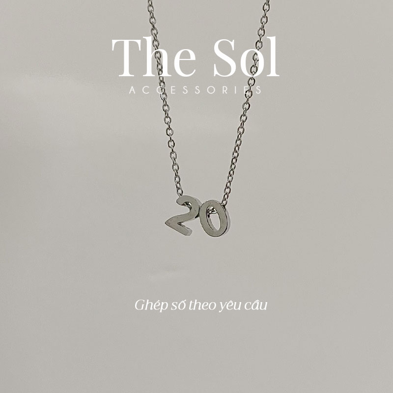Dây Chuyền/ Vòng Cổ Thép Titan Mặt Số Theo Yêu Cầu thesol.accessories