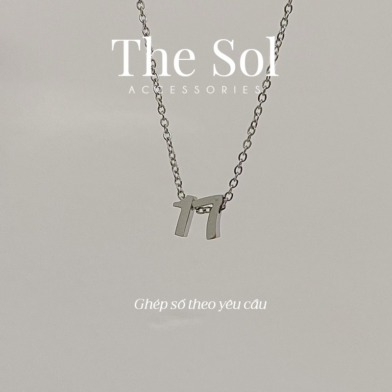 Dây Chuyền/ Vòng Cổ Thép Titan Mặt Số Theo Yêu Cầu thesol.accessories