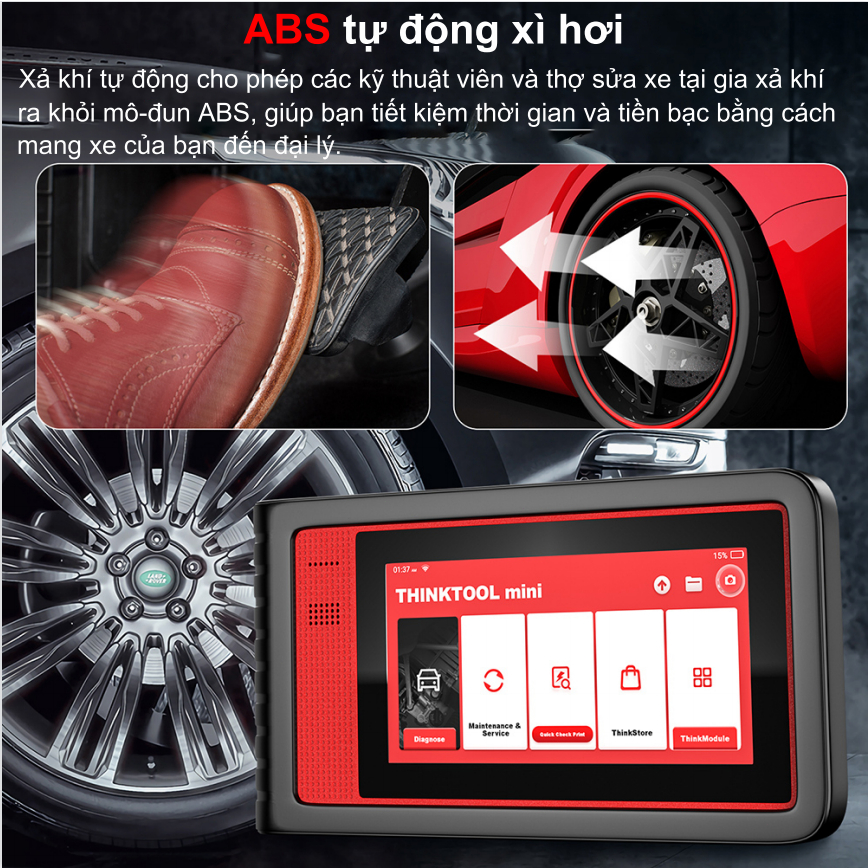 Thinktool Mini Professional Full System Máy quét ô tô OBD2 +28 Chức năng đặt lại