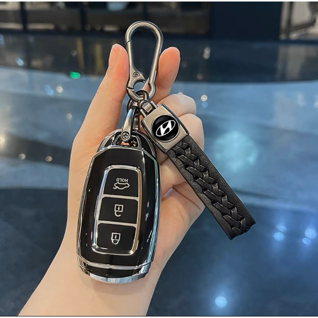 Ốp TPU dẻo viền bạc xe HYUNDAI các dòng xe ACCENT 3 nút TM: 2018-2020, HYUNDAI KONA, SANTAFE 2019-2020..By DV AUTO