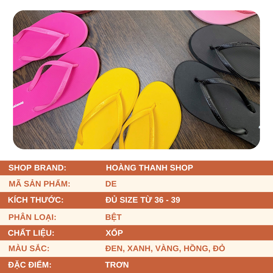 Dép xốp quai kẹp tông lào thông dụng, dép đi biển nhiều màu siêu nhẹ EMgiay DE