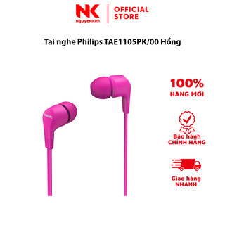Tai nghe philips tae1105pk/00 hồng