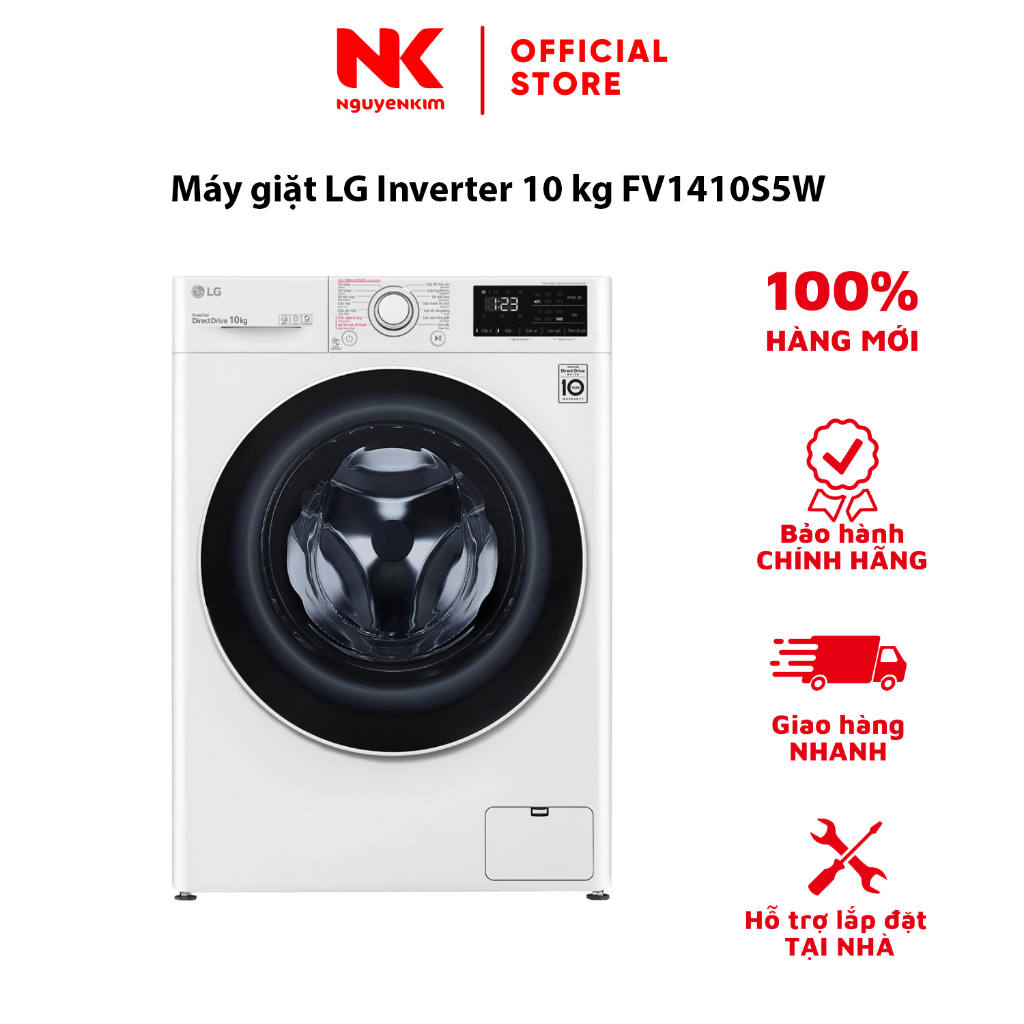 Máy giặt LG Inverter 10 kg FV1410S5W