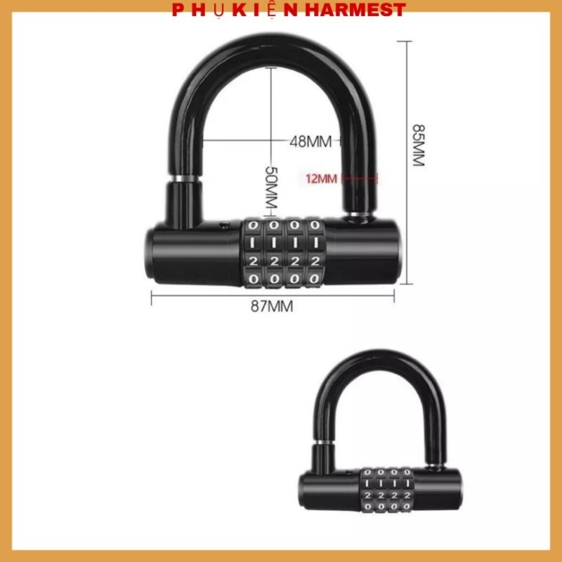 Ổ khóa số chữ U Hàng chính hãng