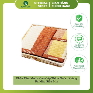 Khăn Tắm Mollis Cao Cấp Thấm Nước, Không Ra Màu Siêu Mịn Kiểu Dáng Sang Trọng Quý Phái - BMN1/FMN1/HMN1