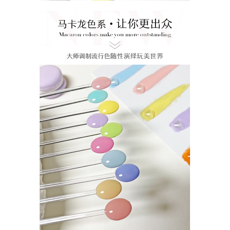 Sơn gel AS chai vuông cao cấp mã MCL từ 1 đến 16