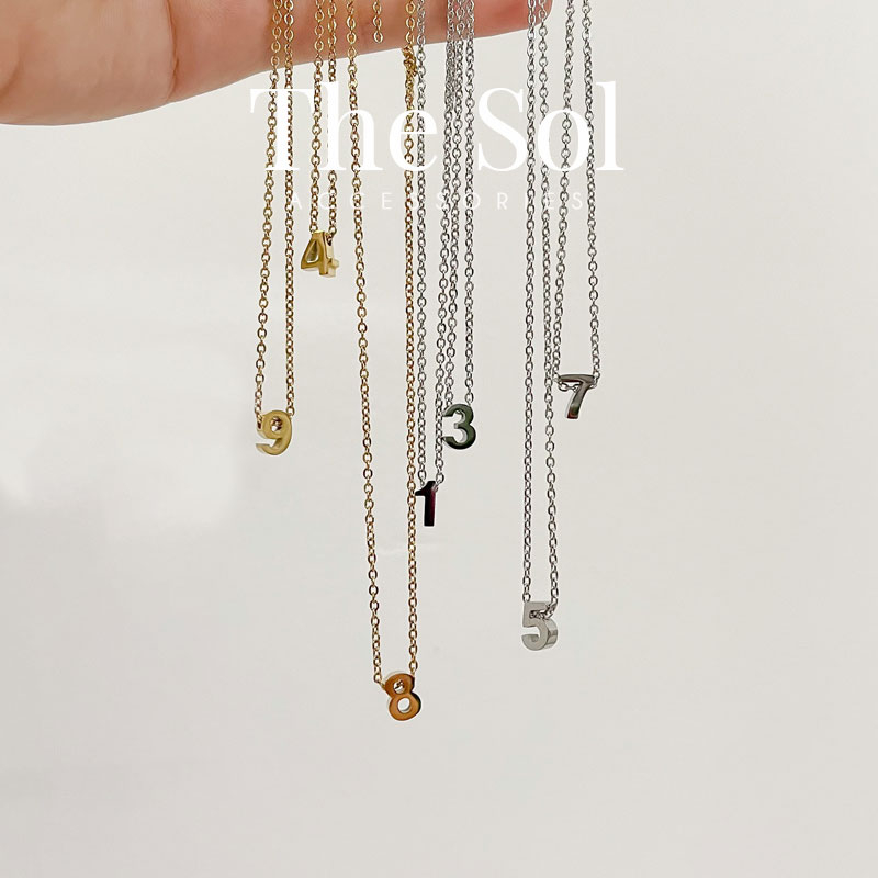 Dây Chuyền/ Vòng Cổ Thép Titan Mặt Số Theo Yêu Cầu thesol.accessories